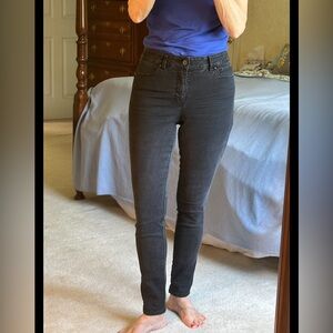 White House Black Market black denim skinny jeans.